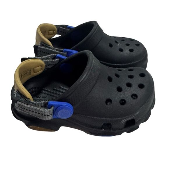 Crocs Black Slide On Clogs - Picture 1 of 6